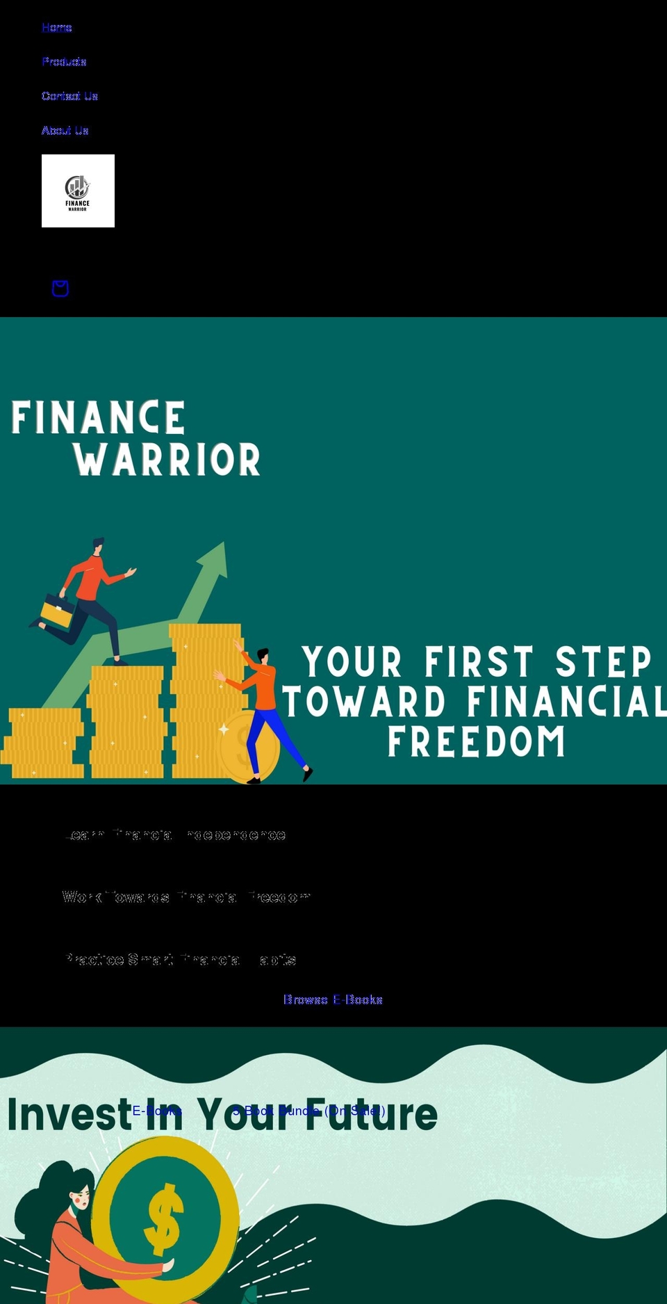financewarrior.org shopify website screenshot