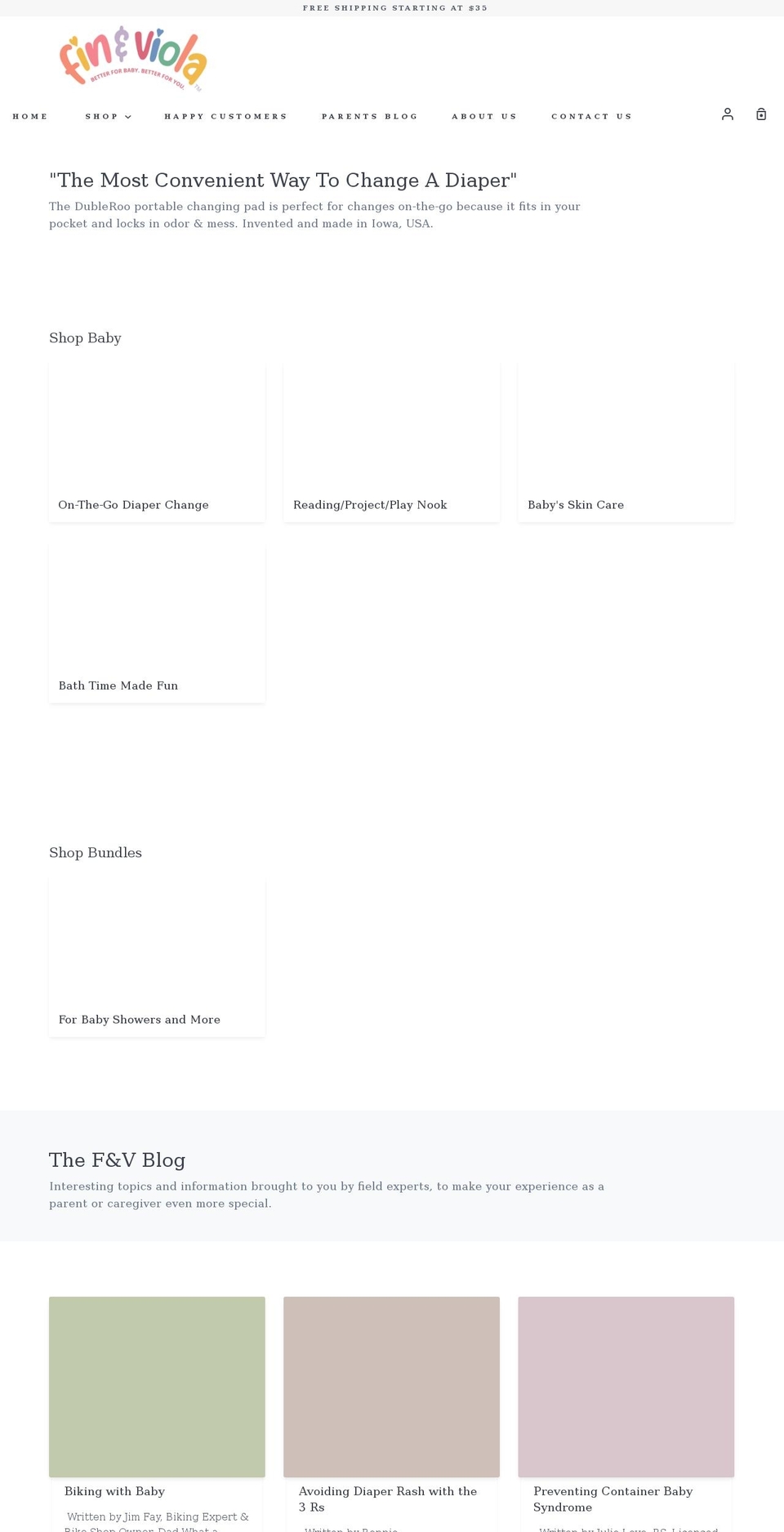 finandviola.com shopify website screenshot