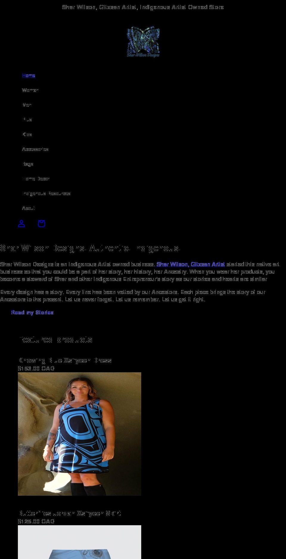 finawear.ca shopify website screenshot