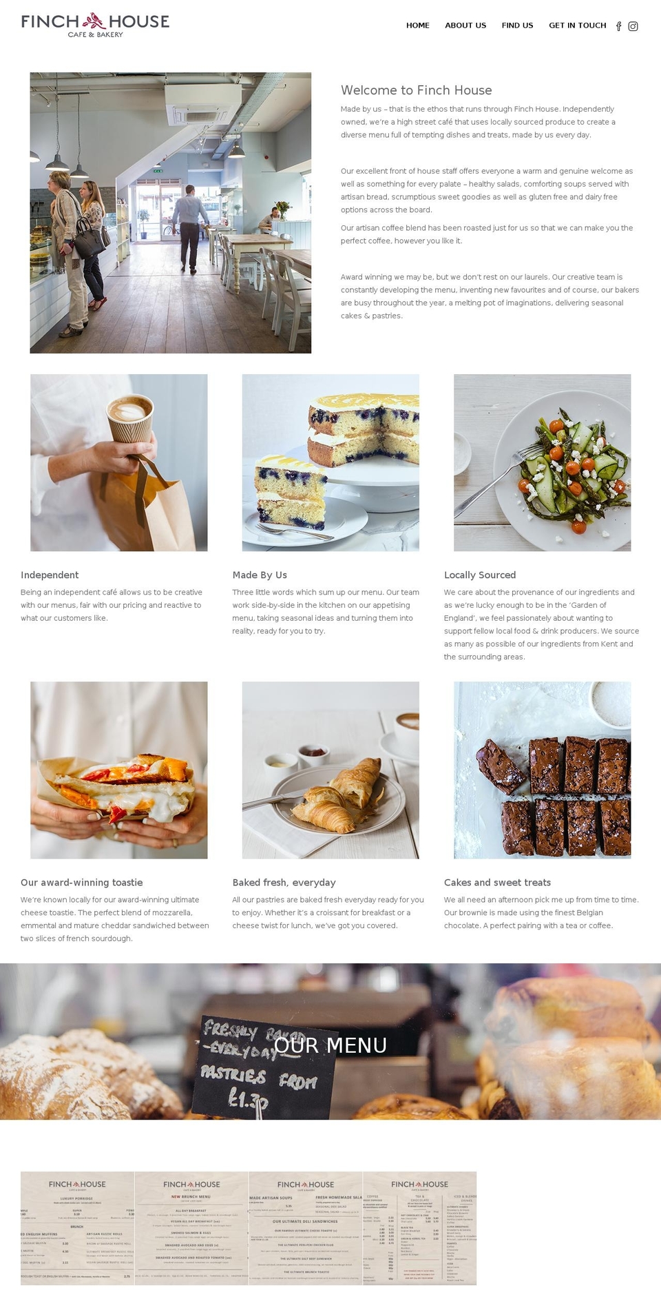 finchhousebakery.co.uk shopify website screenshot