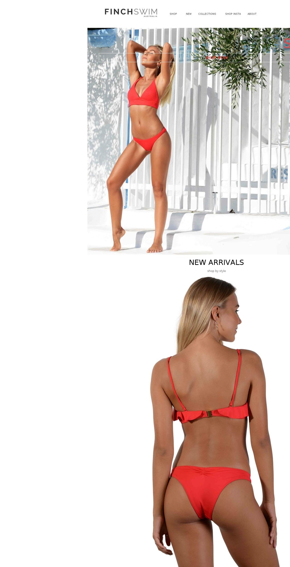 finchswim.com shopify website screenshot