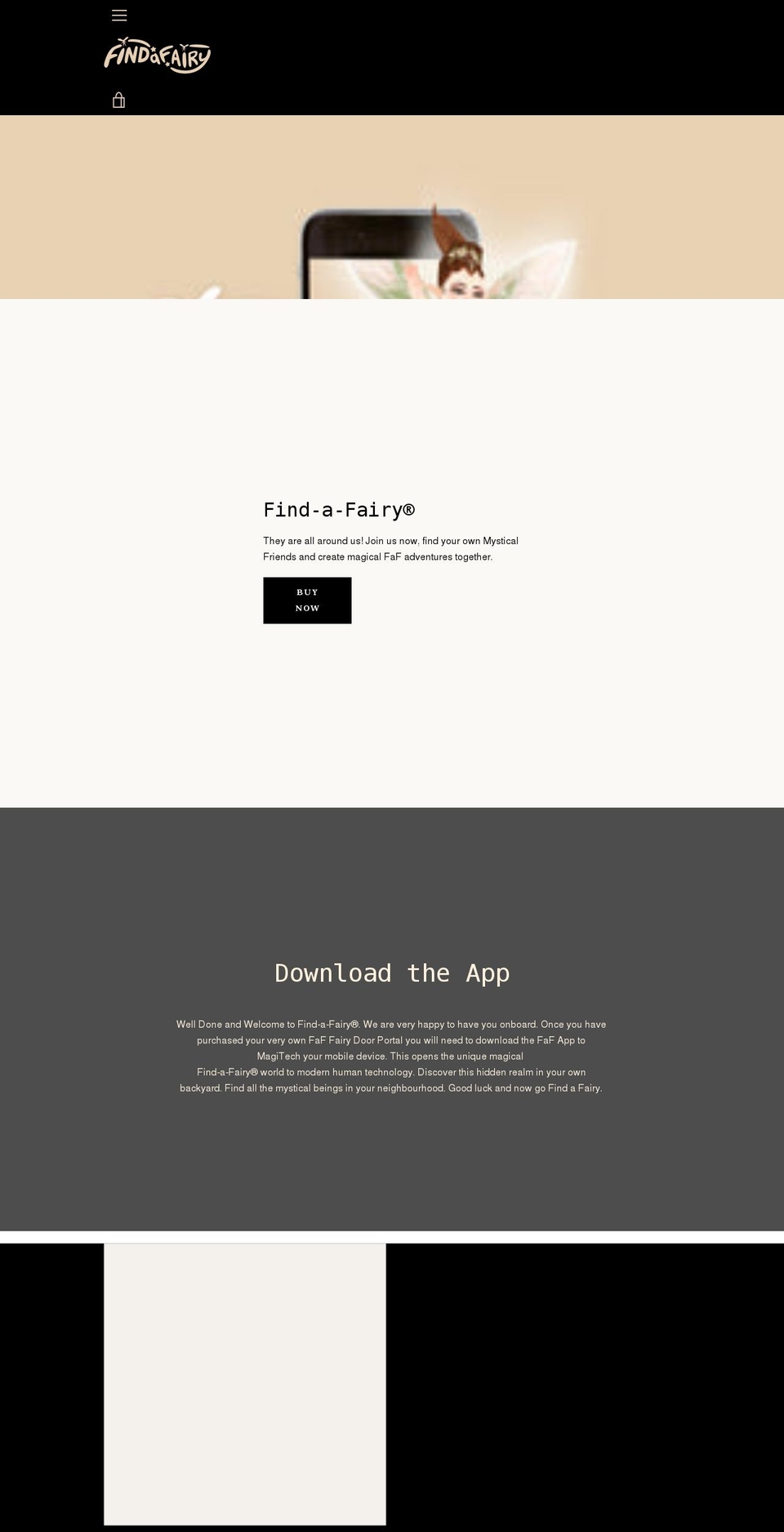 findafairy.com shopify website screenshot