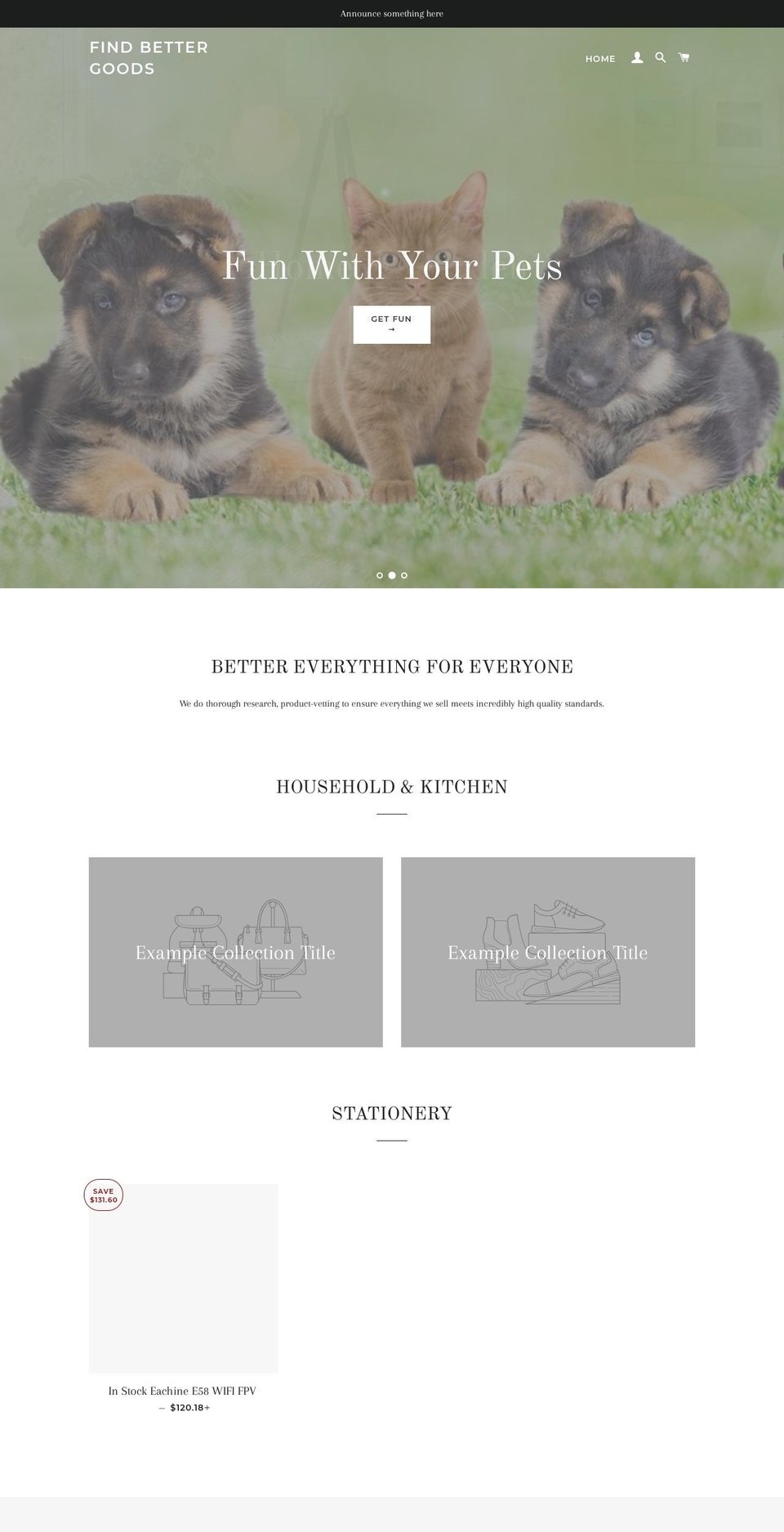 findbettergoods.com — Shopify storefront screenshot