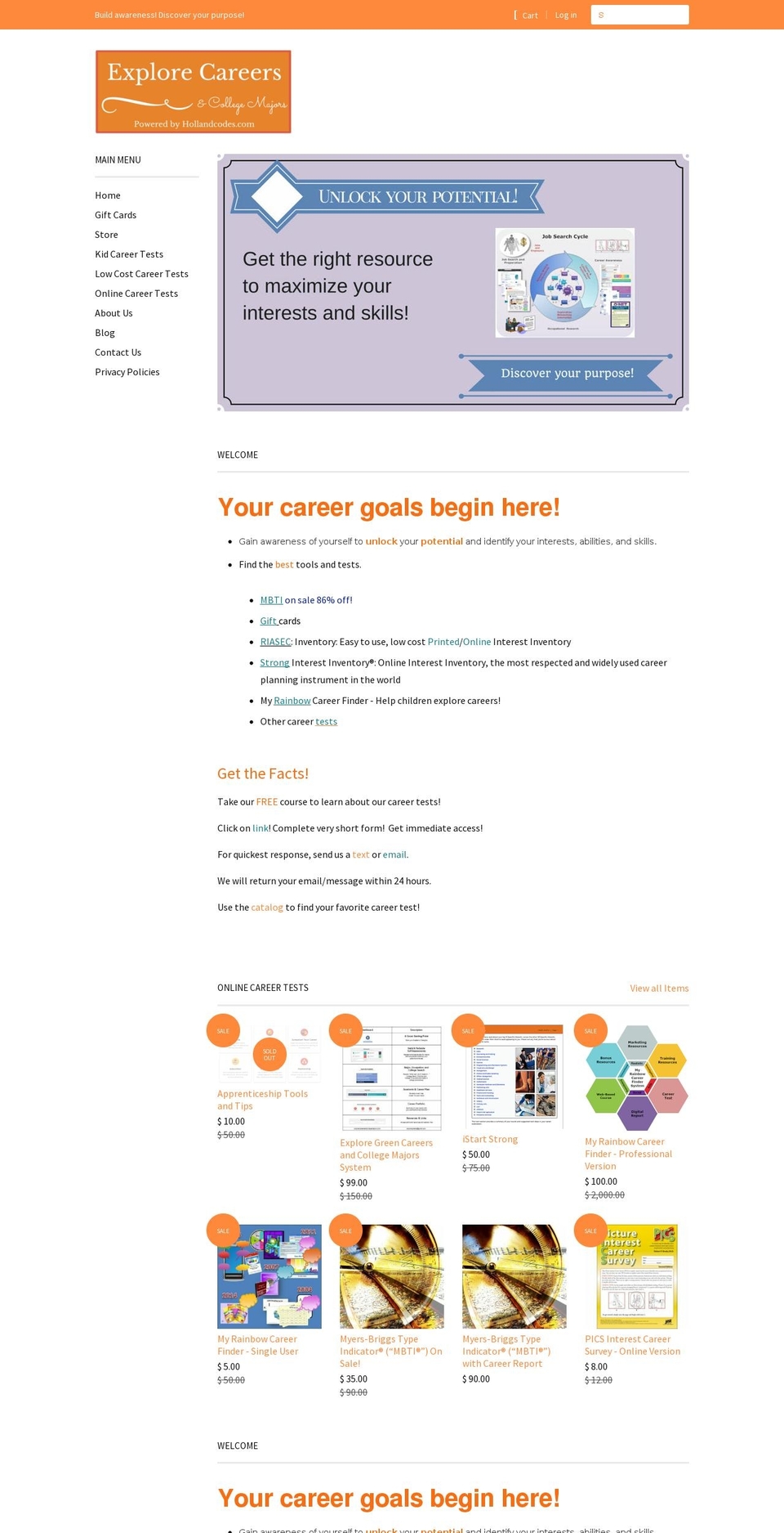 findcareerpathway.com shopify website screenshot
