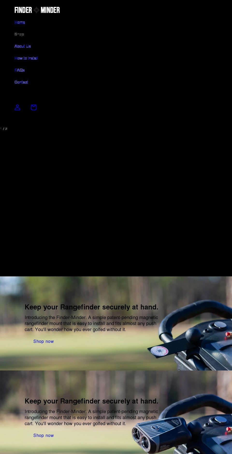 finder-minder.com shopify website screenshot