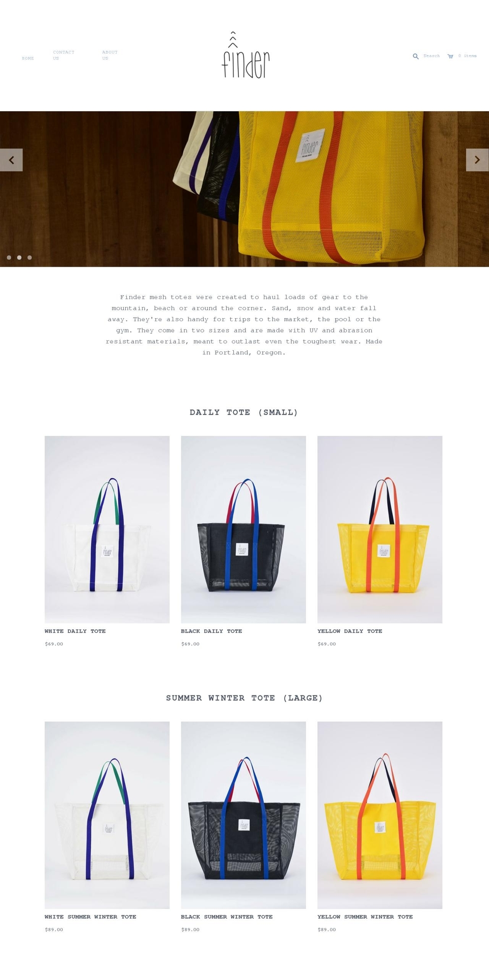 findergoods.com — Shopify storefront screenshot