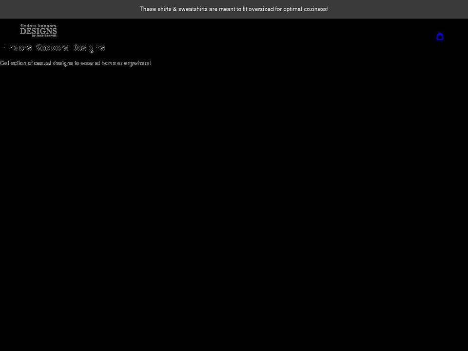 finderskeepersdesigns.com shopify website screenshot