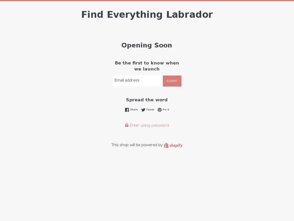 findeverythinglabrador.com — Shopify storefront screenshot