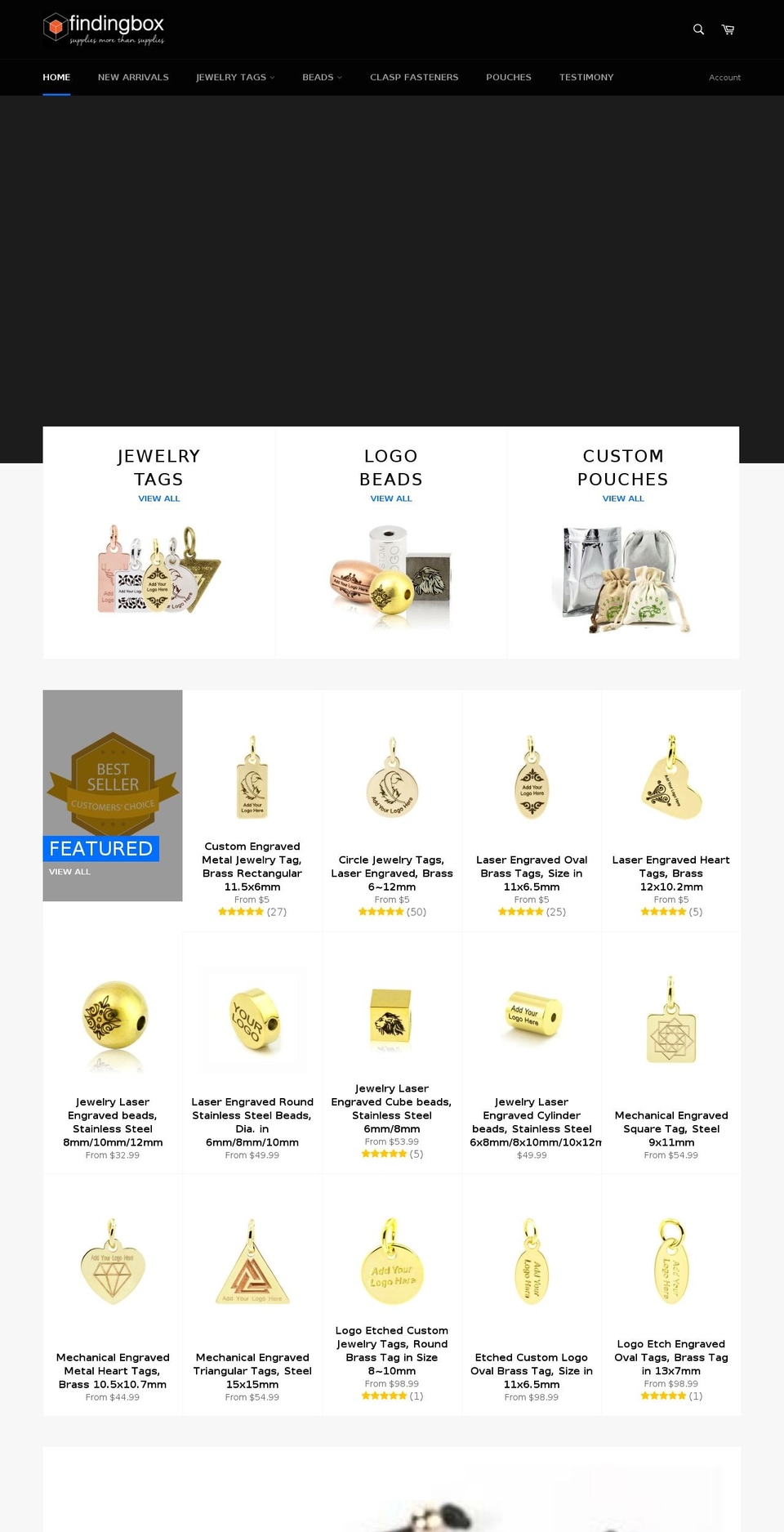 findingbox.com shopify website screenshot