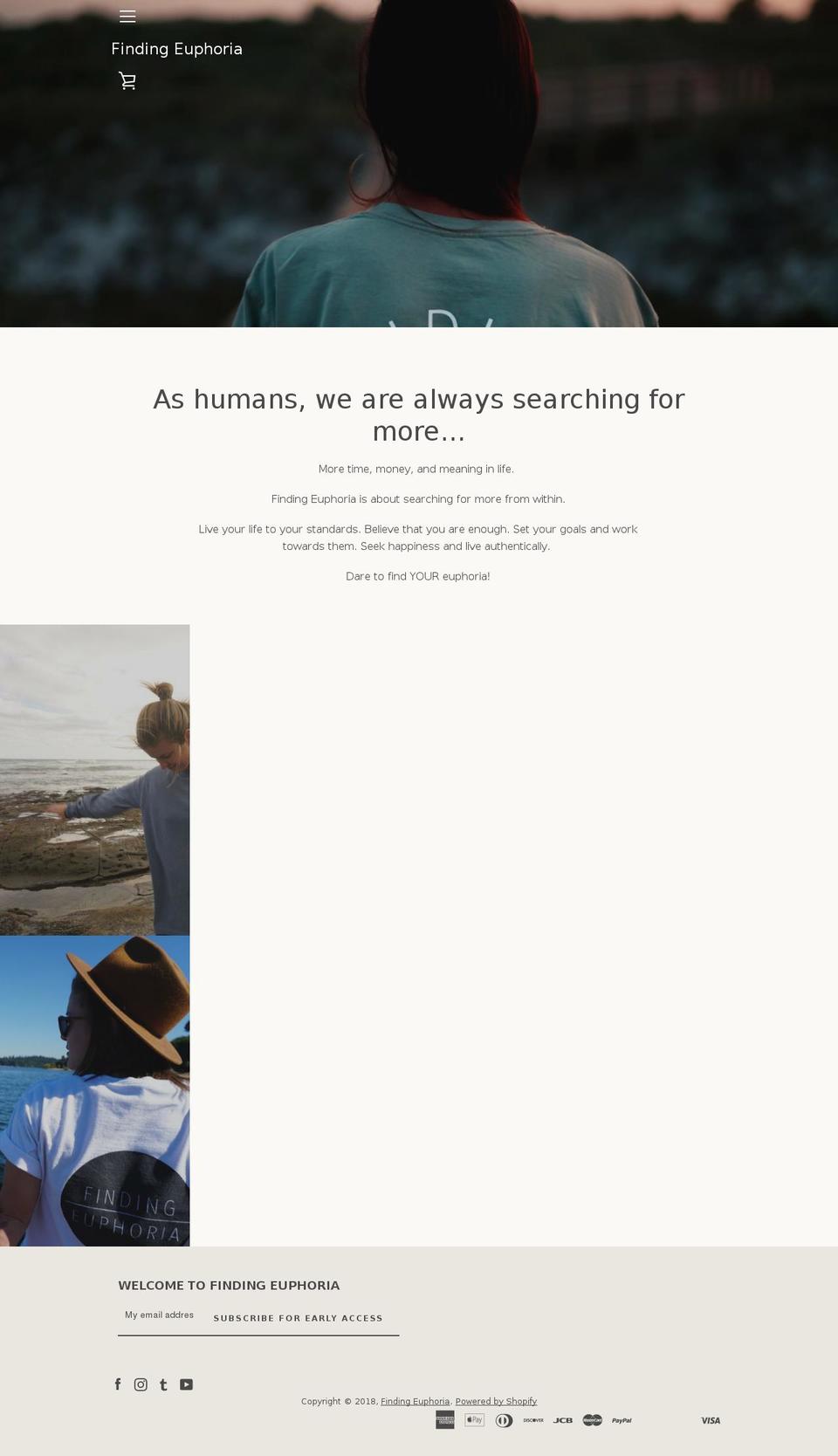 findingeuphoriathreads.com — Shopify storefront screenshot