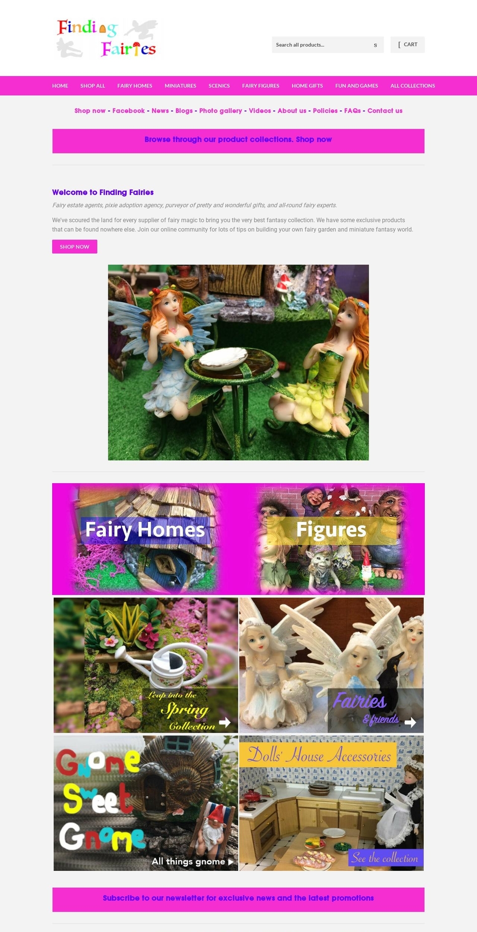 findingfairies.co.uk shopify website screenshot