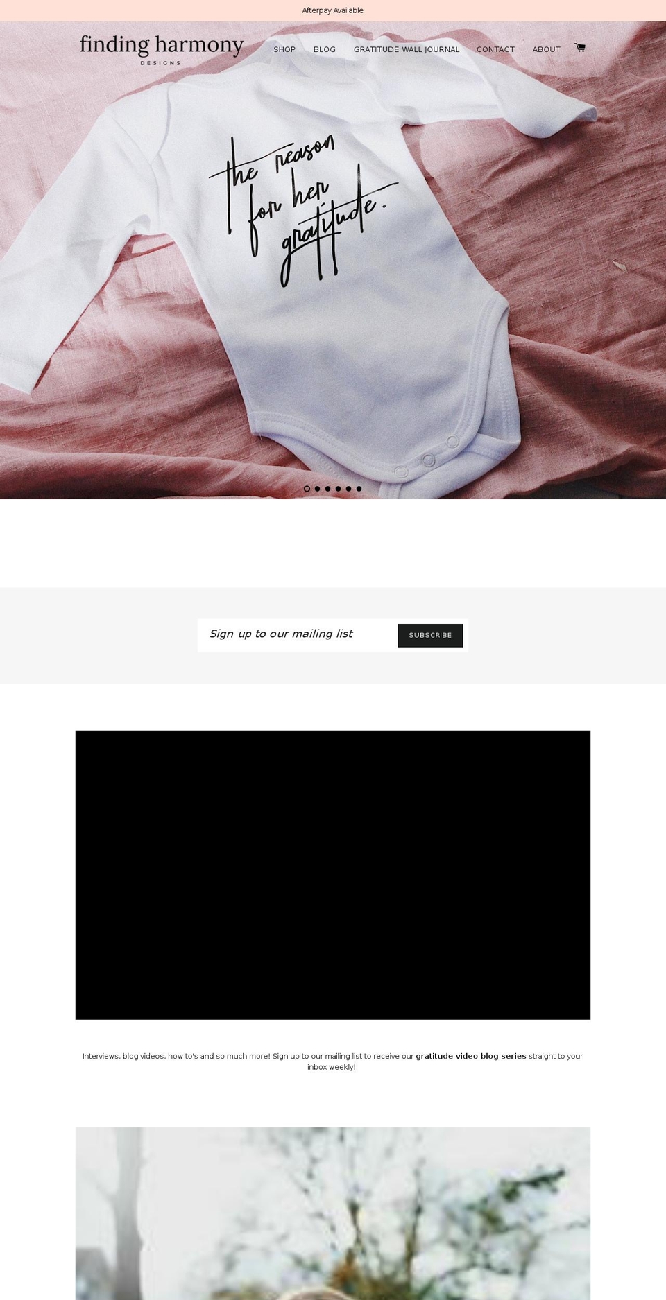 findingharmonydesigns.com — Shopify storefront screenshot