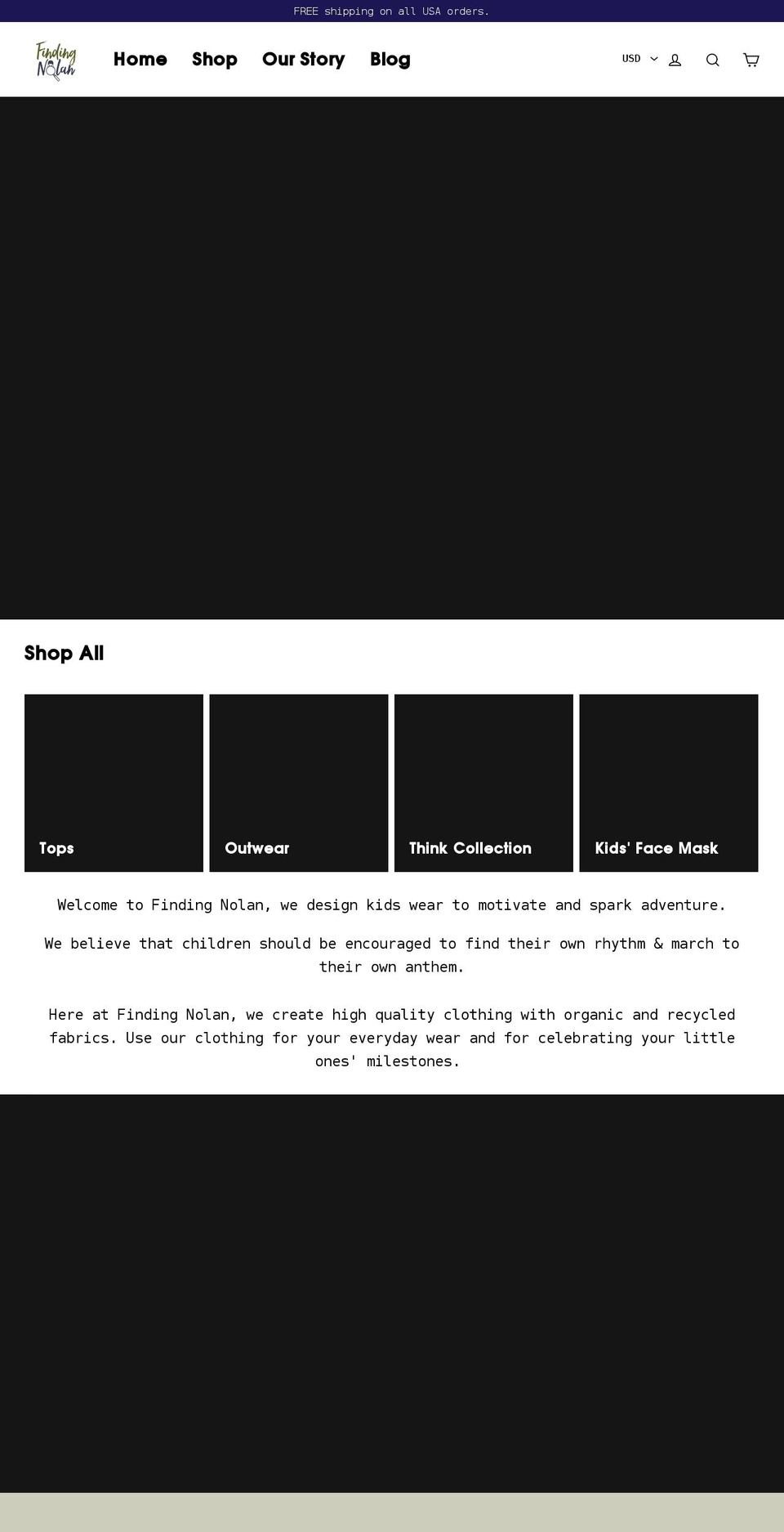 findingnolan.com shopify website screenshot