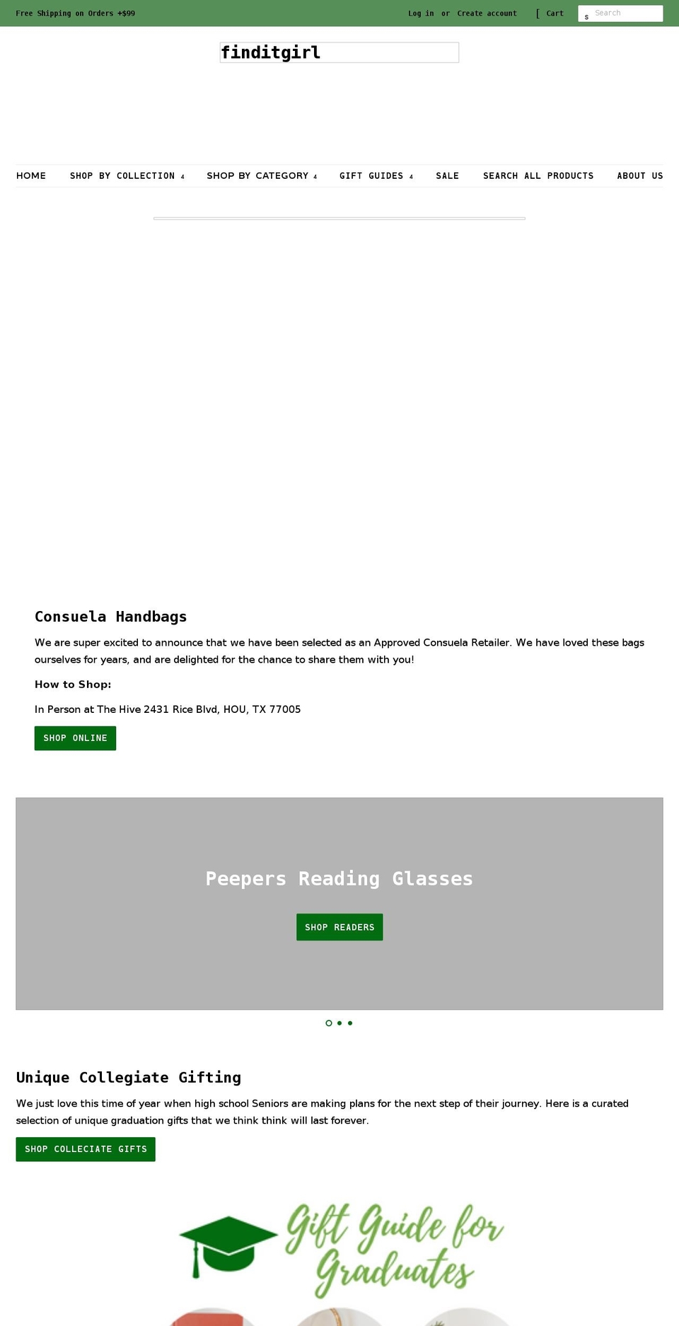 finditgirl.com shopify website screenshot