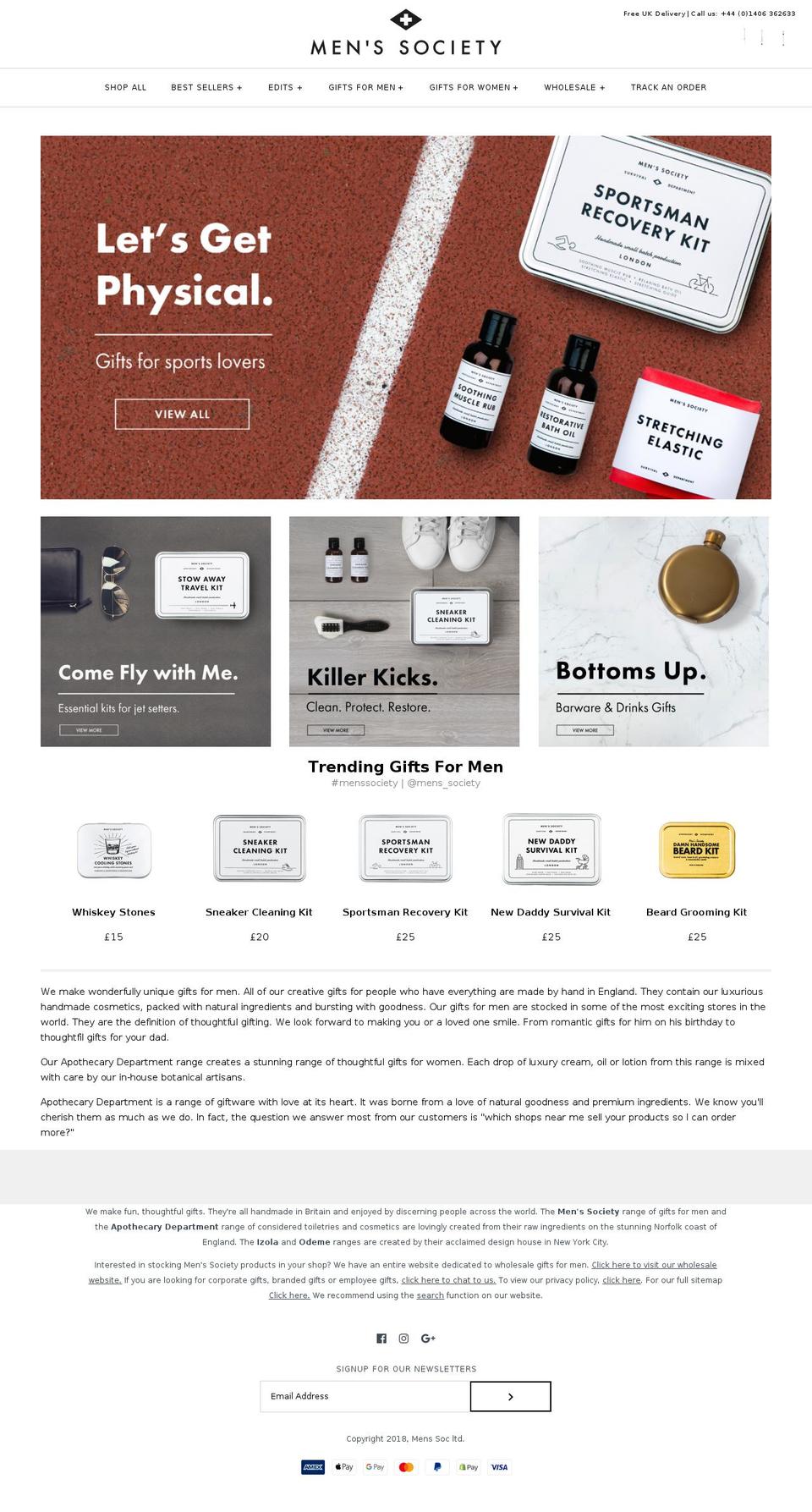 findmensgifts.com shopify website screenshot