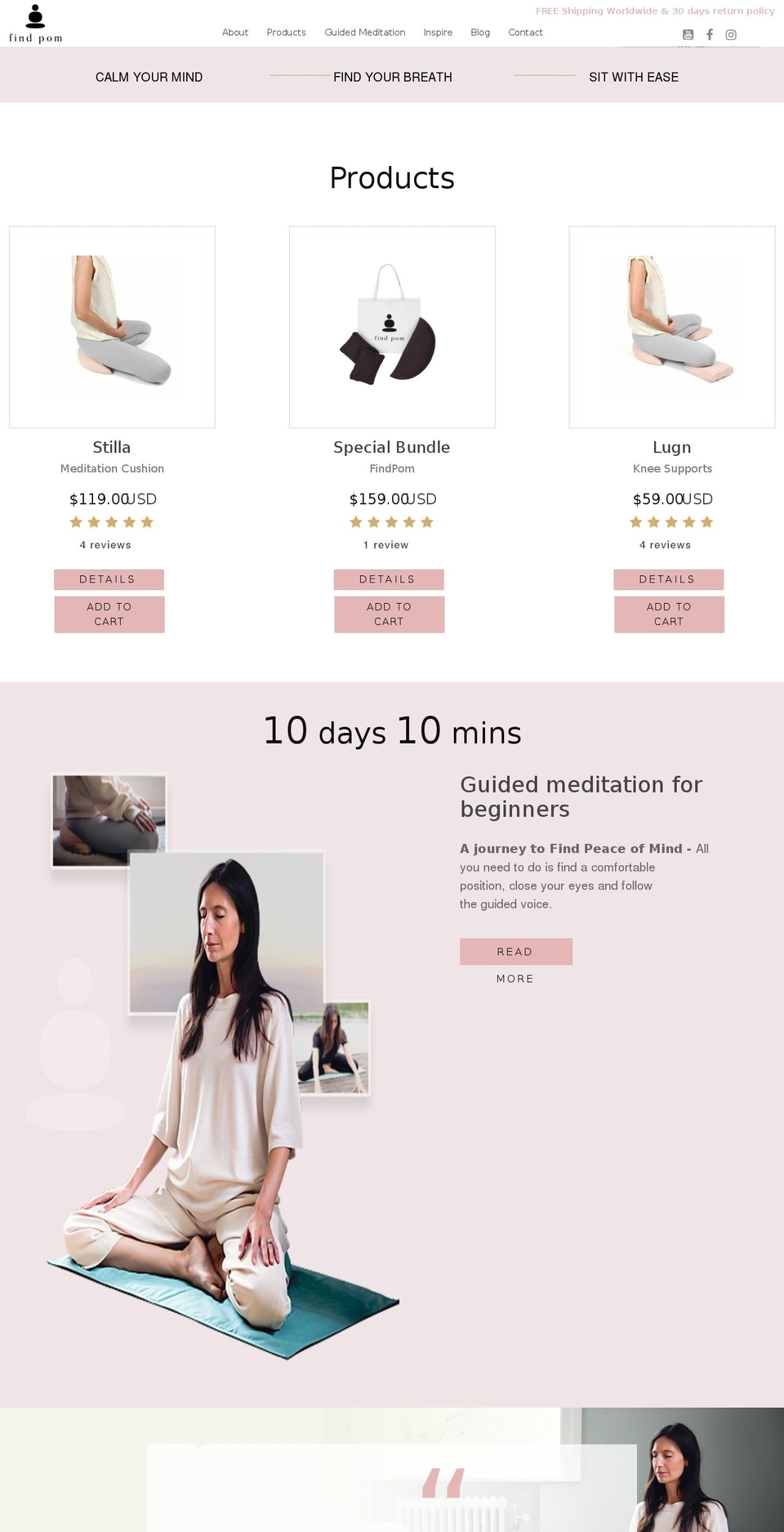 findpom.com — Shopify storefront screenshot