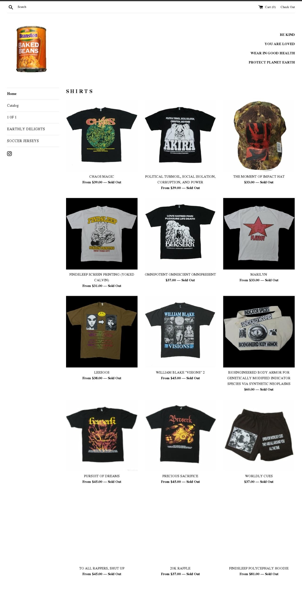 findsleeptees.com shopify website screenshot
