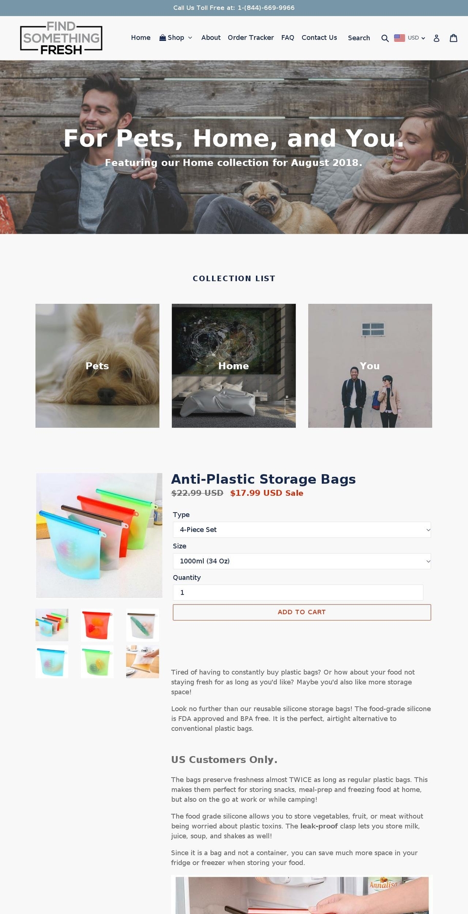 findsomethingfresh.com — Shopify storefront screenshot