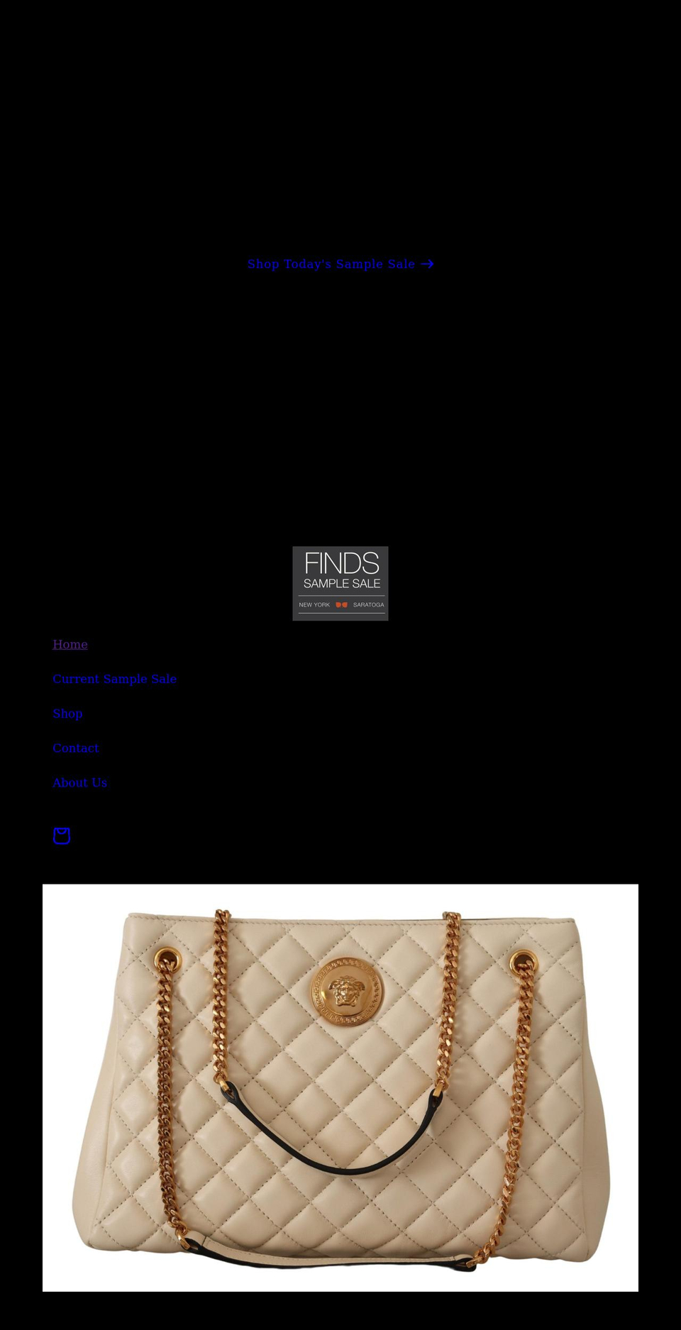 findssamplesale.com shopify website screenshot