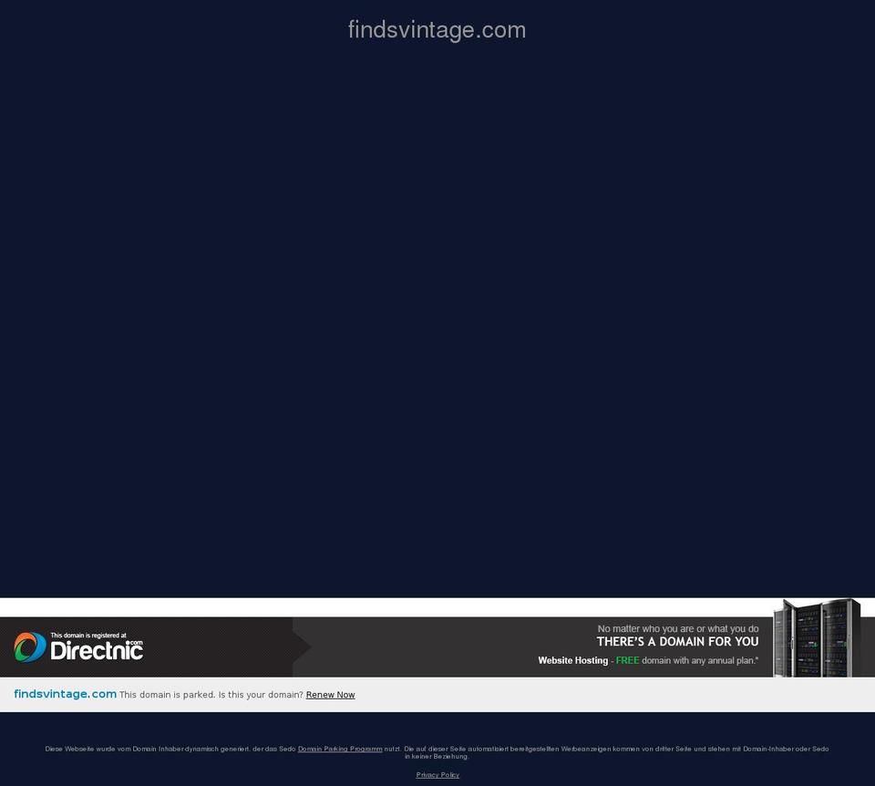 findsvintage.com — Shopify storefront screenshot