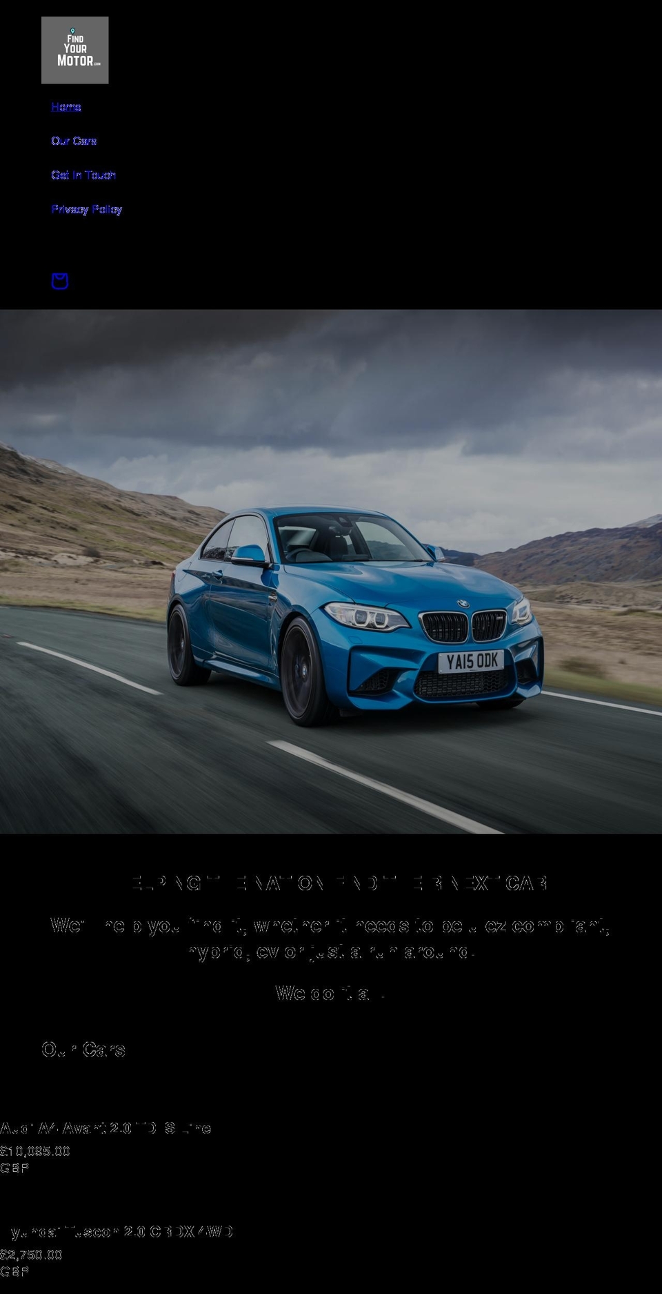 findyourmotor.com shopify website screenshot