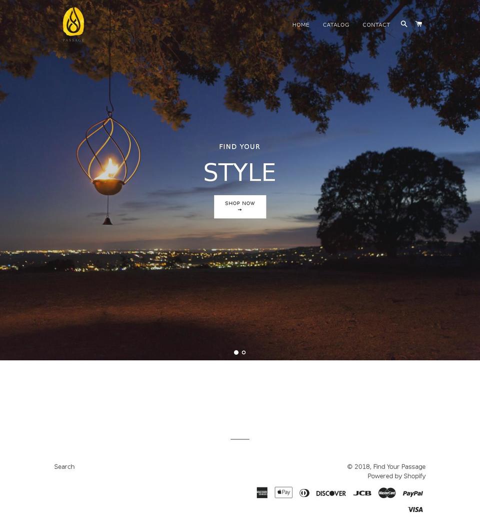 findyourpassage.com — Shopify storefront screenshot