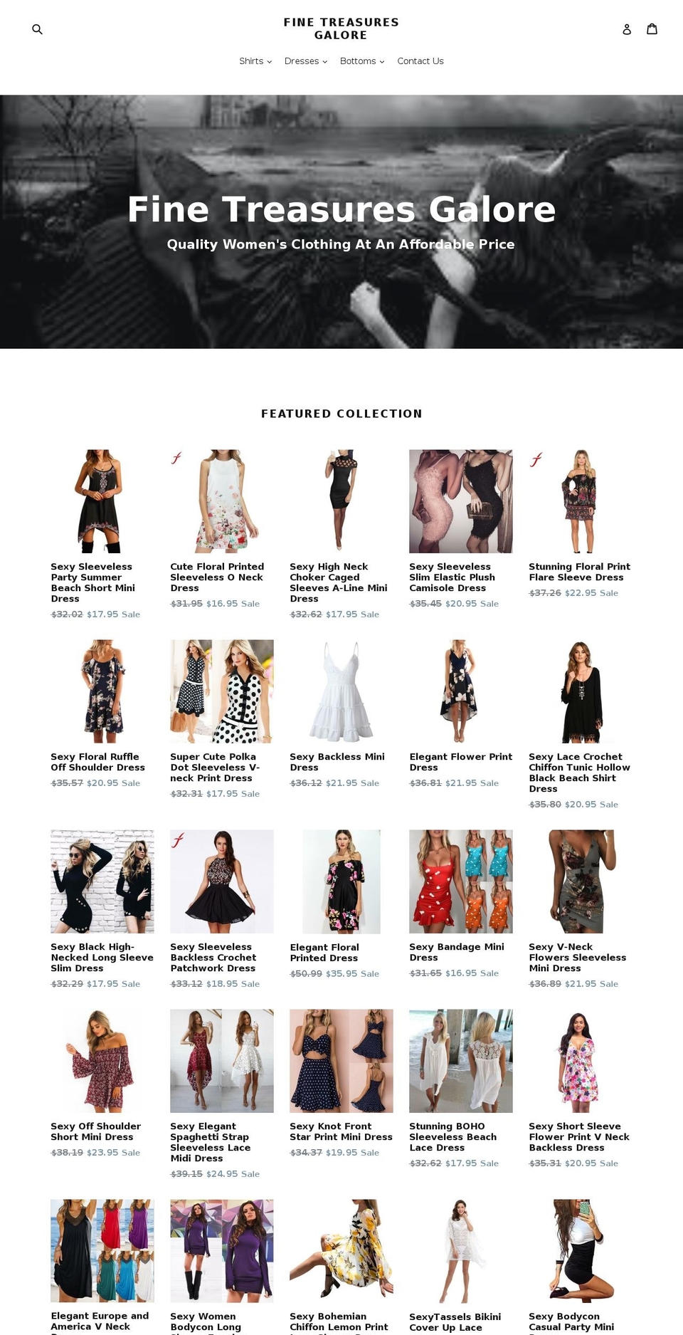 fine-treasures.com — Shopify storefront screenshot