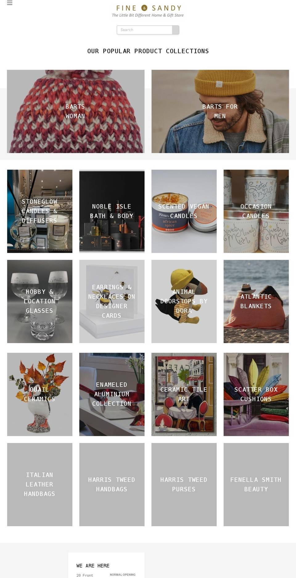 fineandsandy.co.uk shopify website screenshot