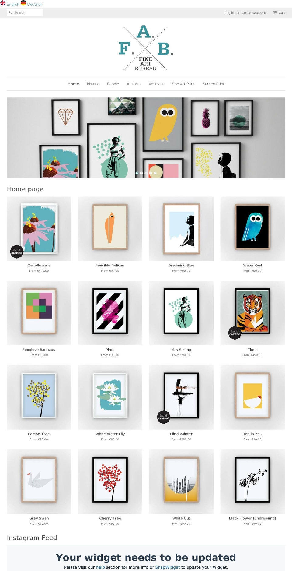 fineartbureau.com shopify website screenshot