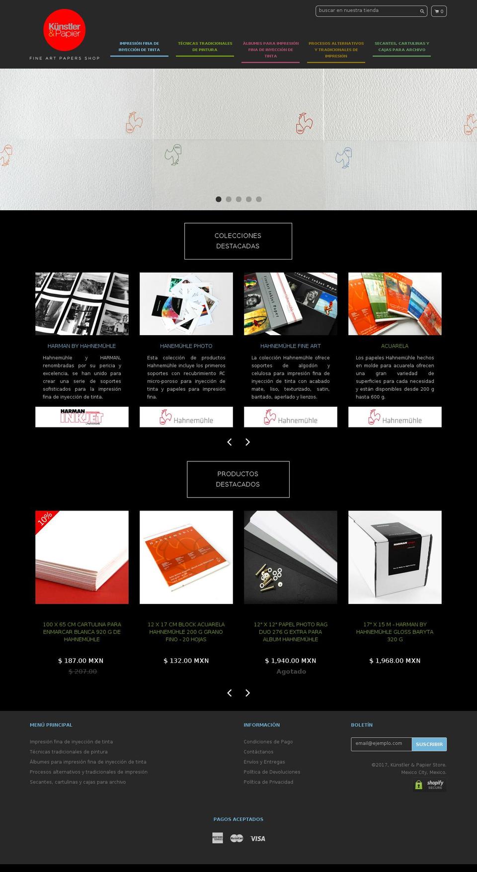 fineartpapersshop.com shopify website screenshot