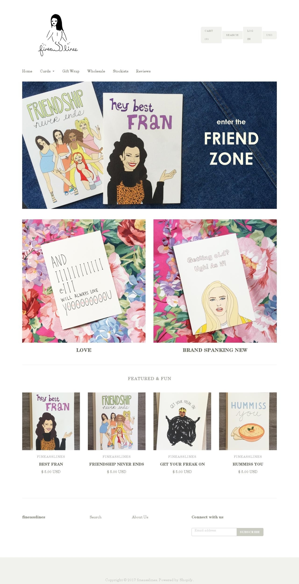 fineasslines.com shopify website screenshot