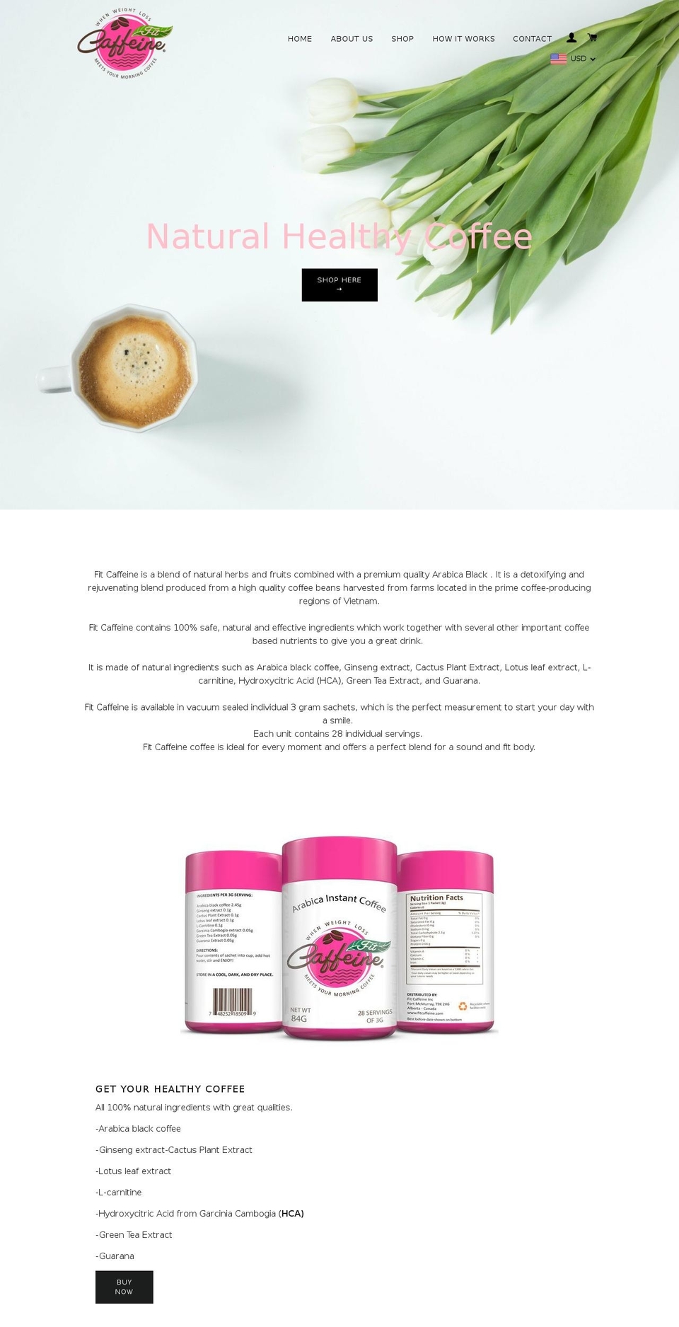 finecaffeine.com — Shopify storefront screenshot