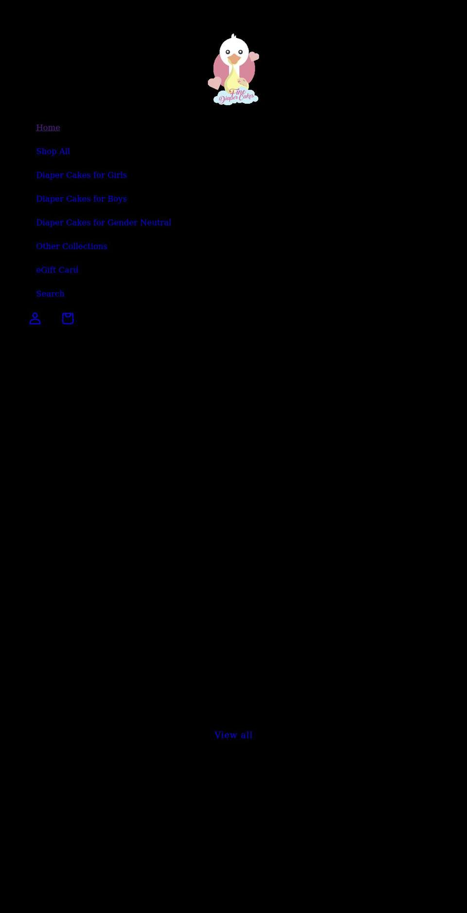 finediapercakes.com shopify website screenshot