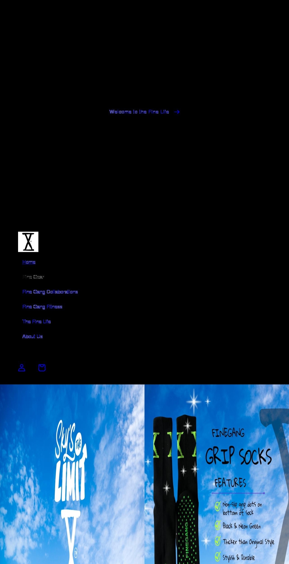 finegang.com shopify website screenshot