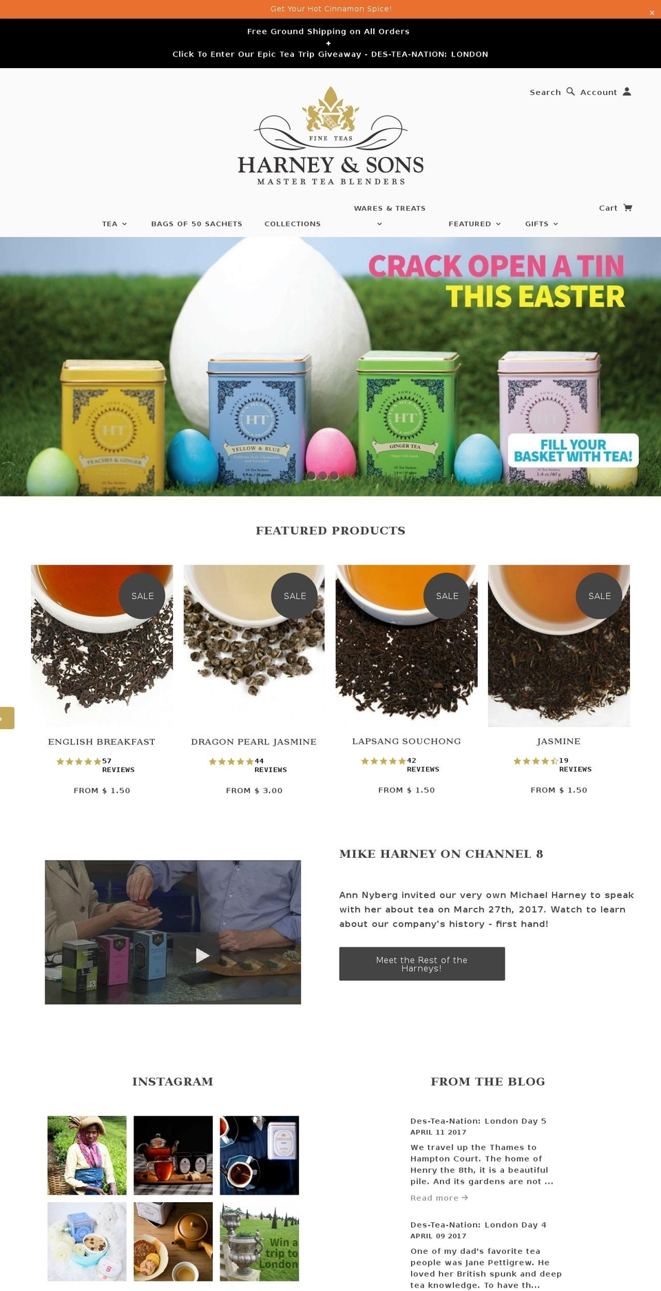 Harney - Prod - 3\/17\/17 - BD \/ Speed Integration Shopify theme site example finegreenteas.com