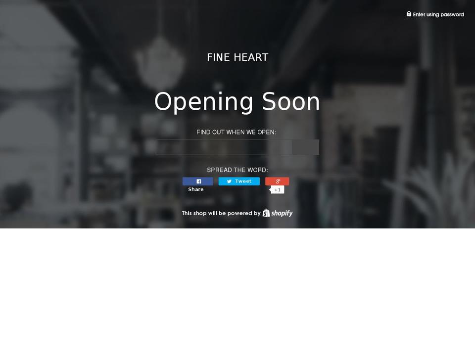 fineheartboutique.com shopify website screenshot