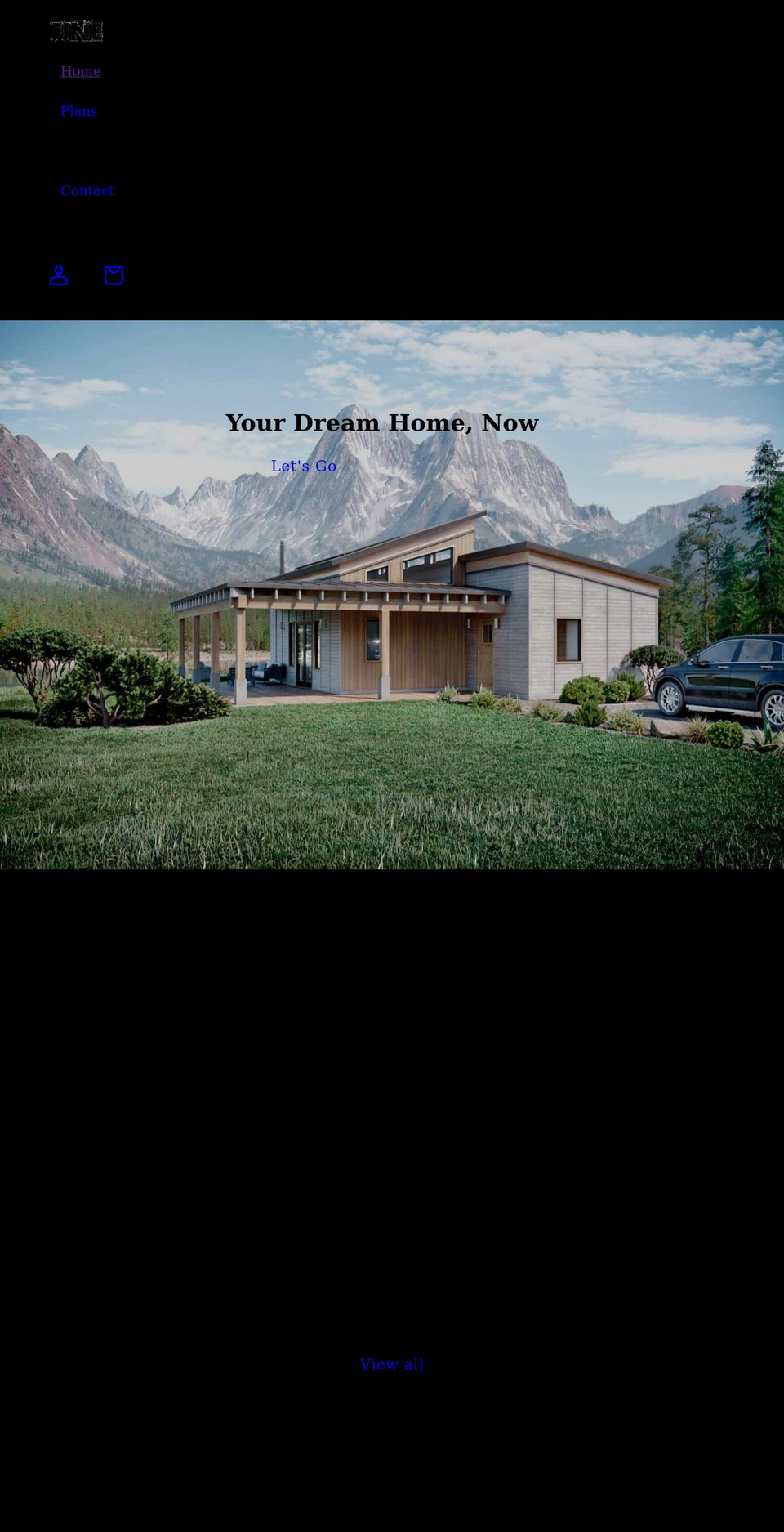 finehomeplans.com shopify website screenshot