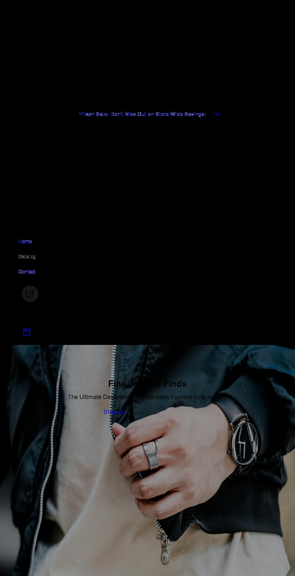 finejewelryfinds.com shopify website screenshot