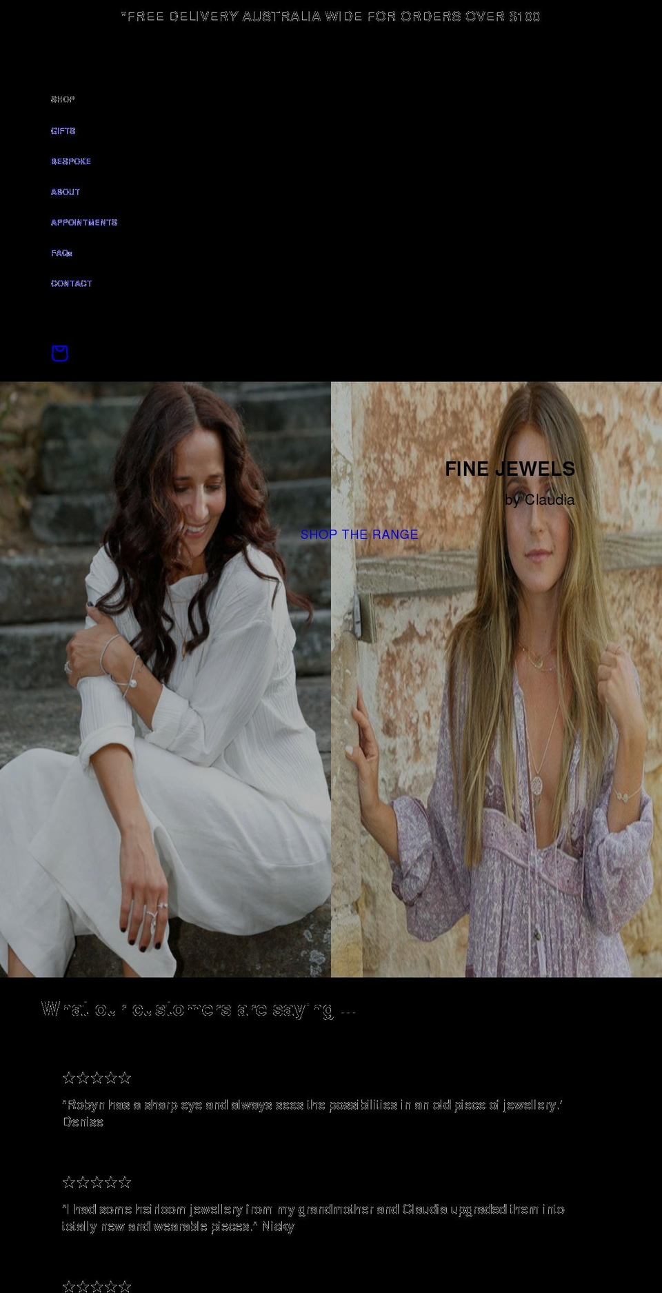 finejewels.com.au shopify website screenshot