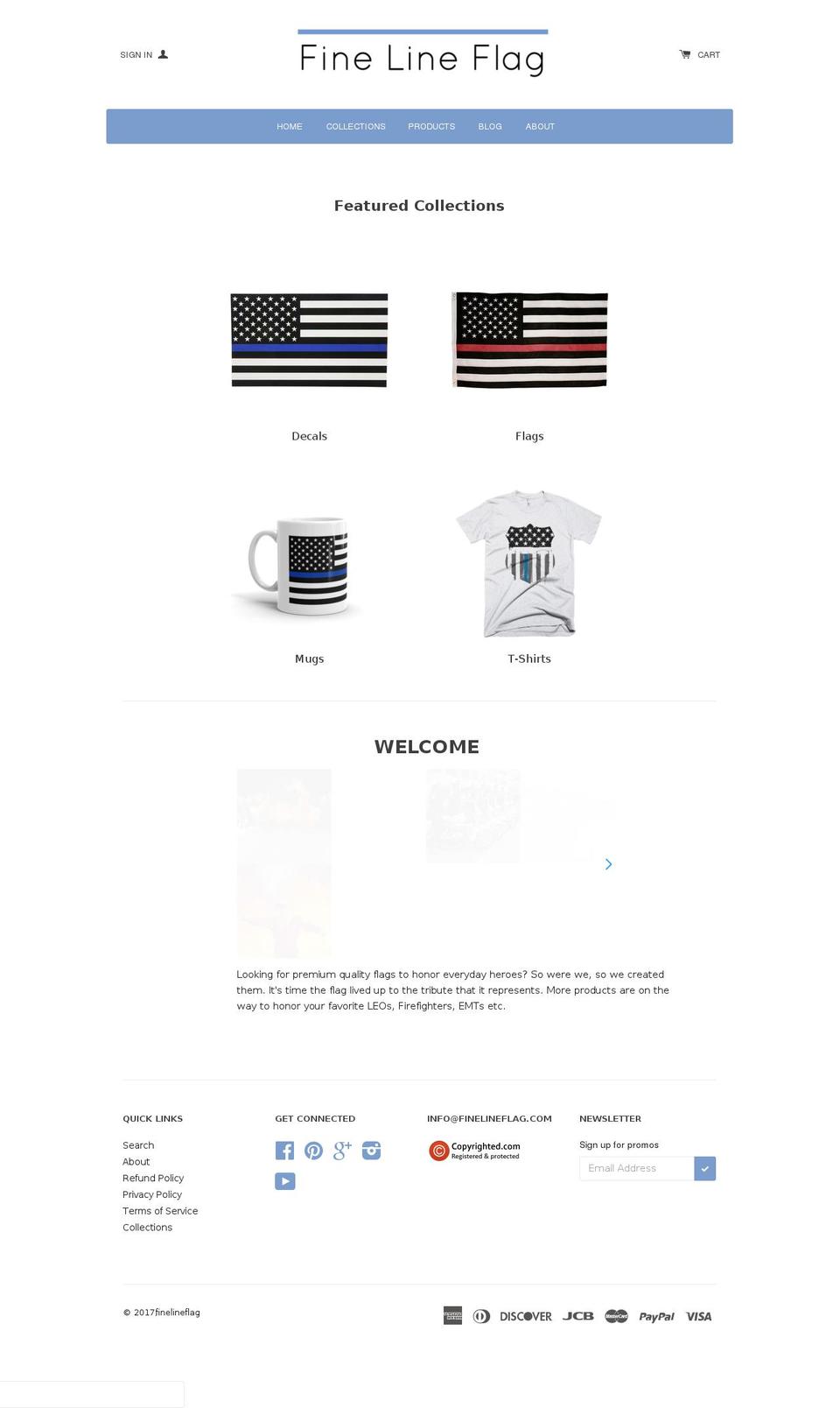 finelineflag.com shopify website screenshot