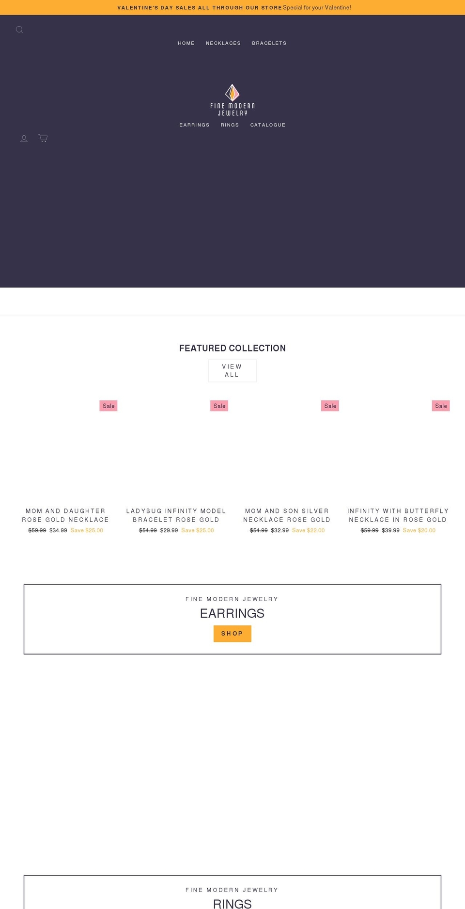finemodernjewelry.com shopify website screenshot