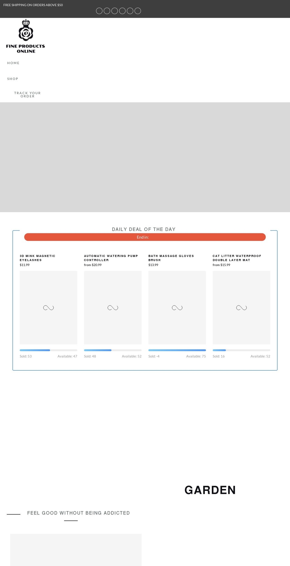 fineproductsonline.com shopify website screenshot