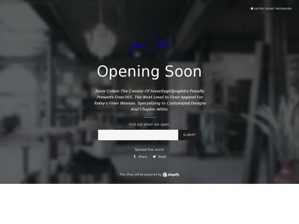 finer365.com shopify website screenshot