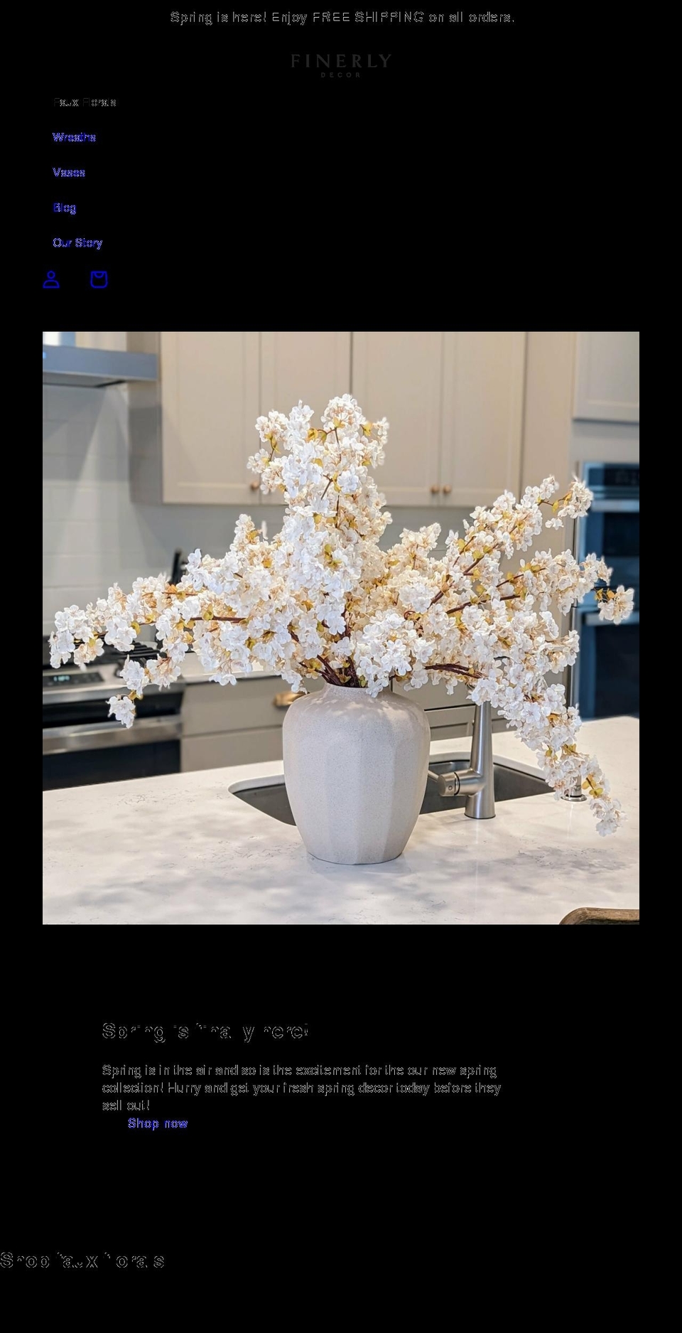 finerlydecor.com shopify website screenshot