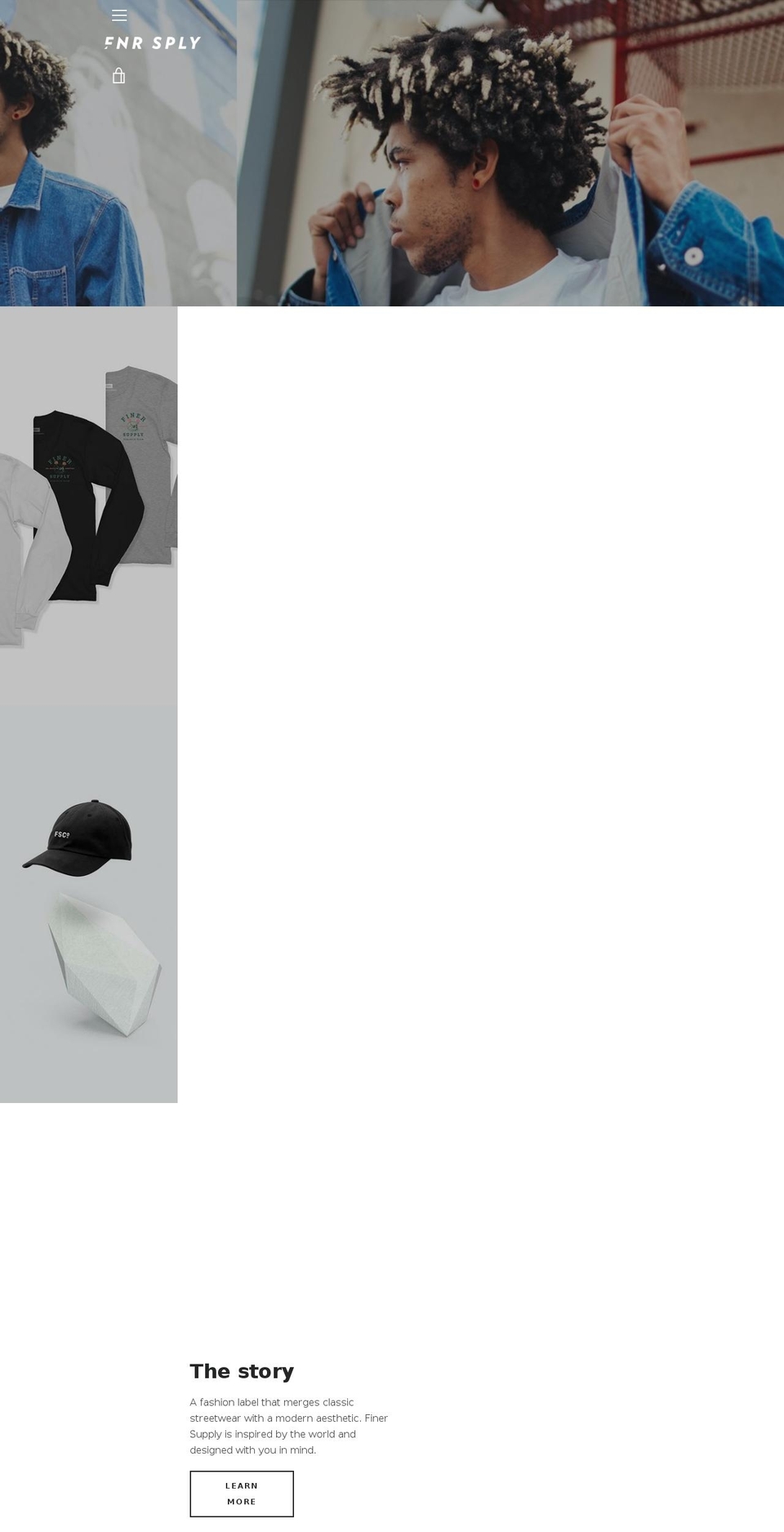 finersupply.com — Shopify storefront screenshot