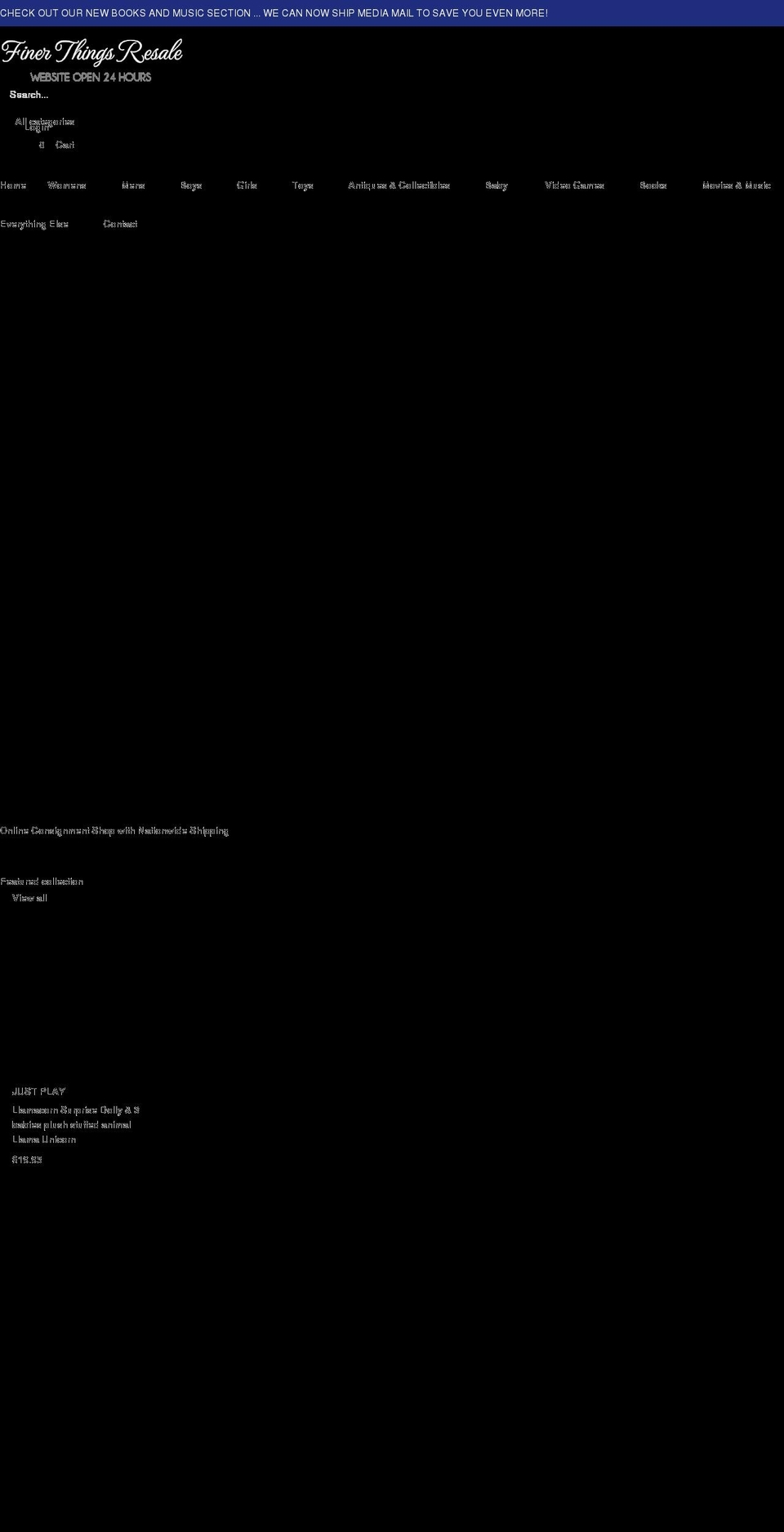finerthingsresale.com shopify website screenshot