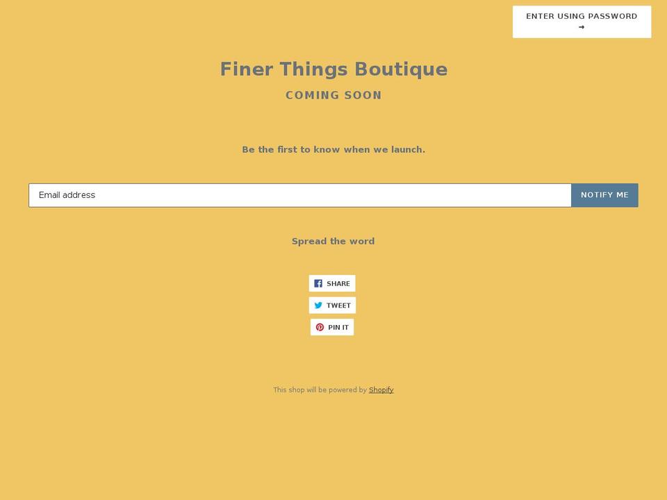 finerthingsshop.com — Shopify storefront screenshot