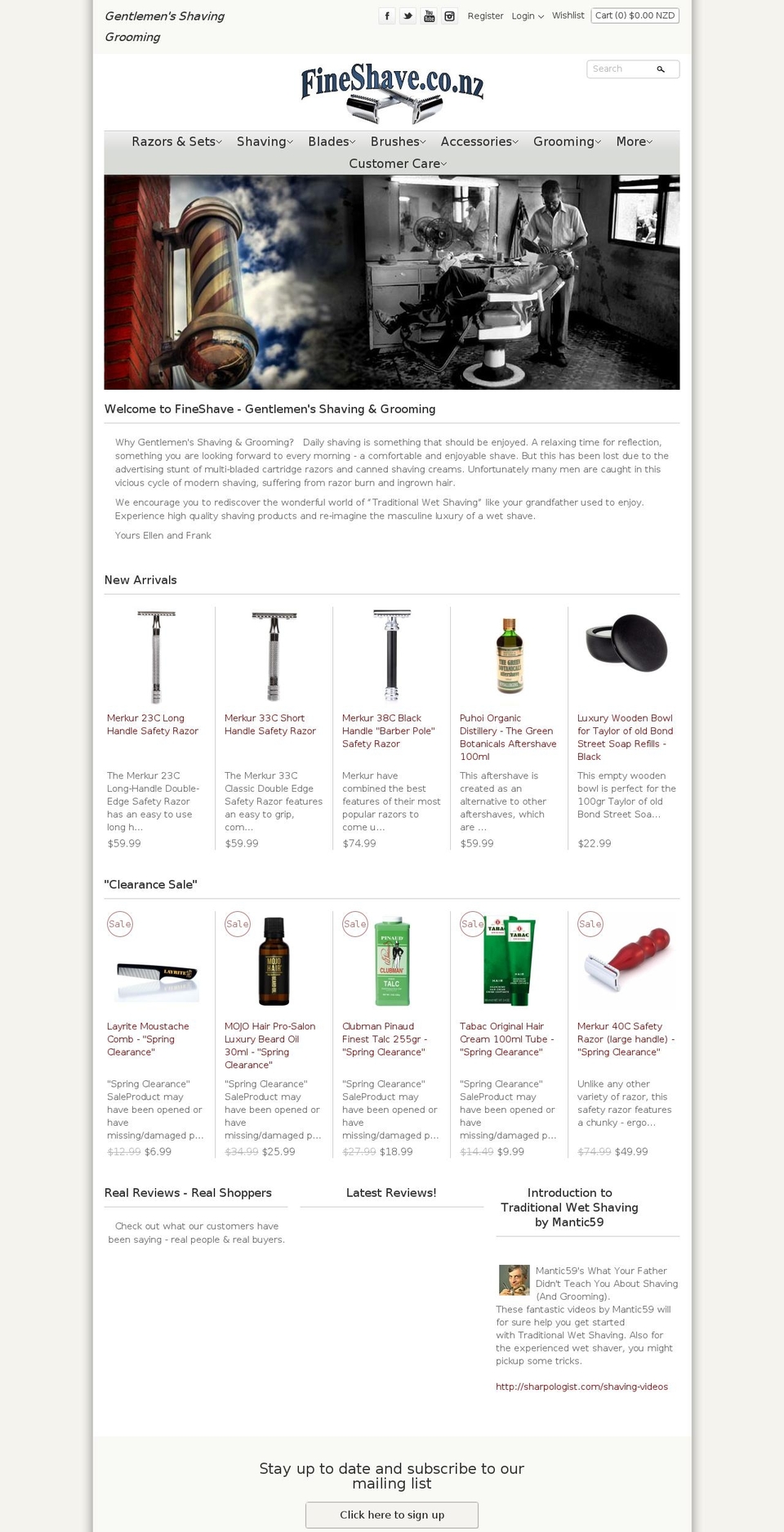 fineshave.com shopify website screenshot