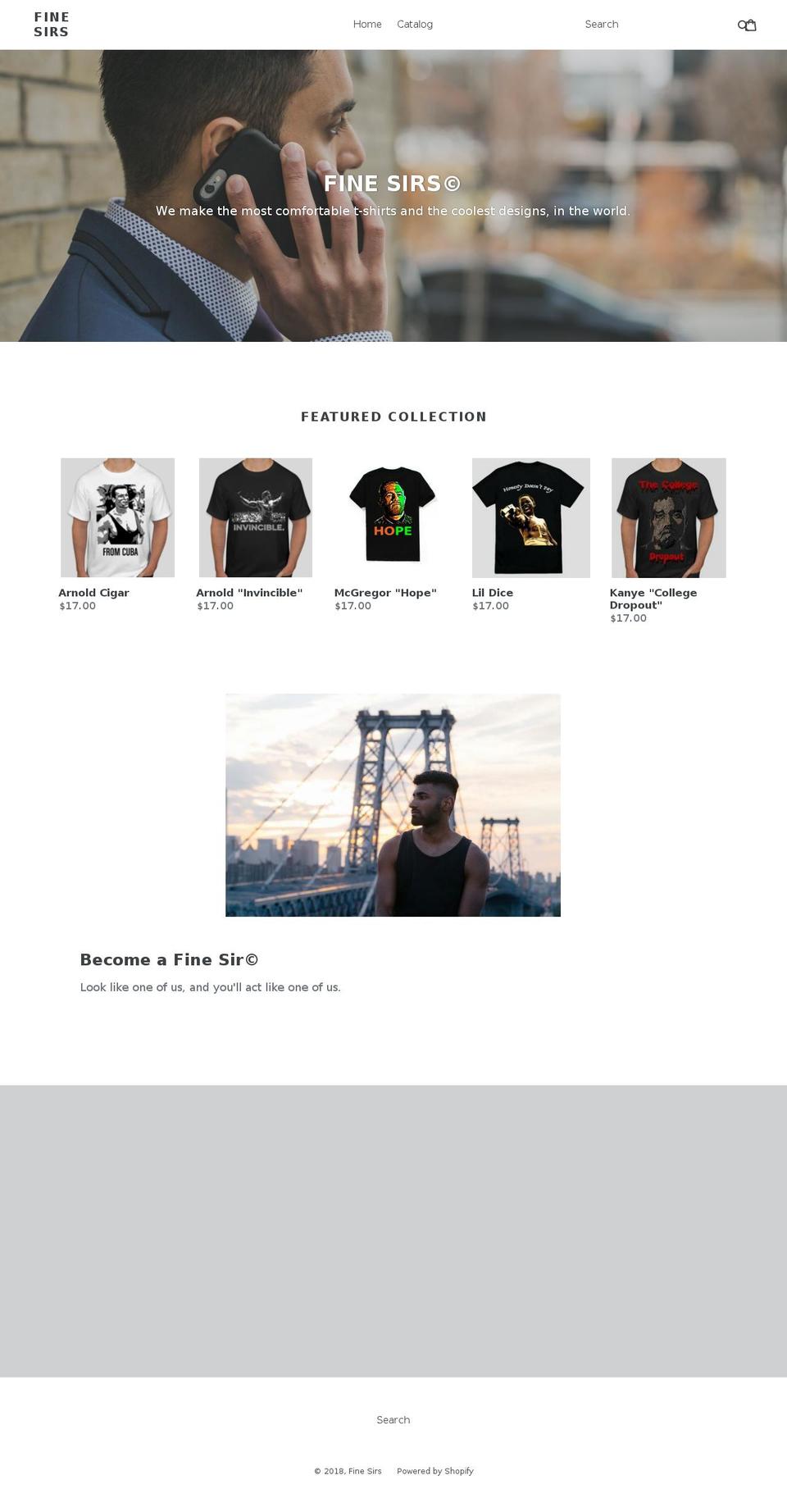 finesirs.com shopify website screenshot