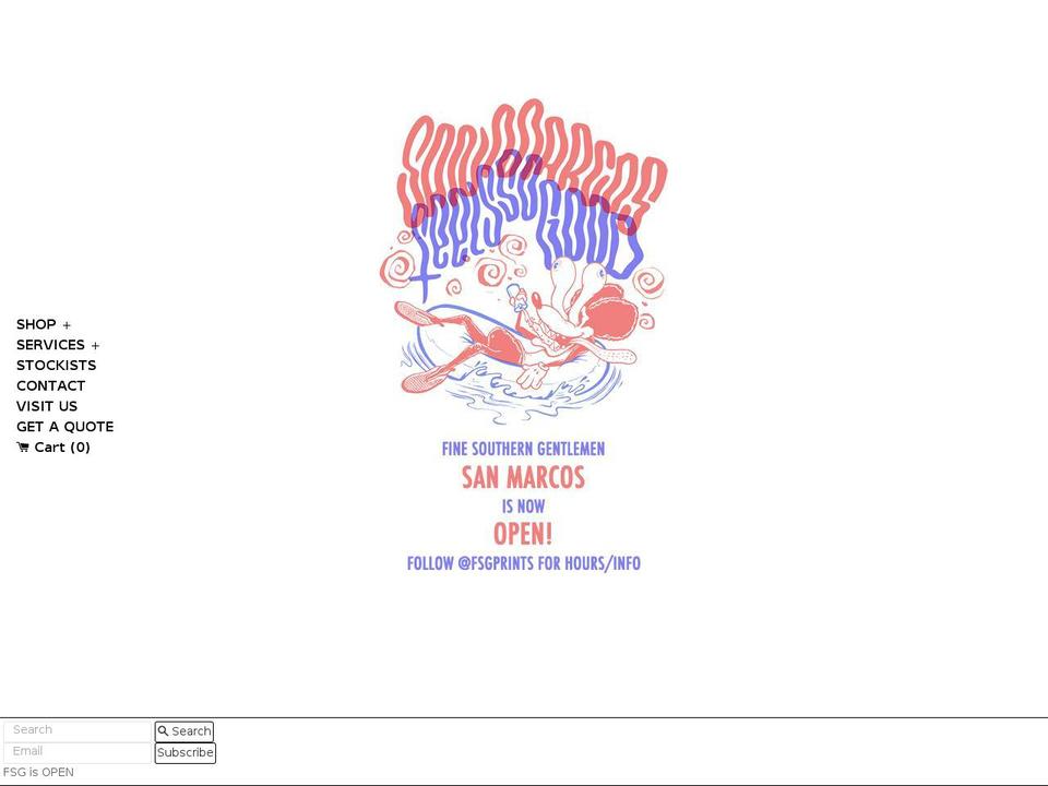 finesoutherngentlemen.com shopify website screenshot